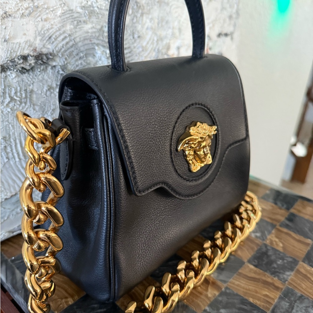 Versace Mini Bag in Black with Gold Chain - Picture 2 of 6